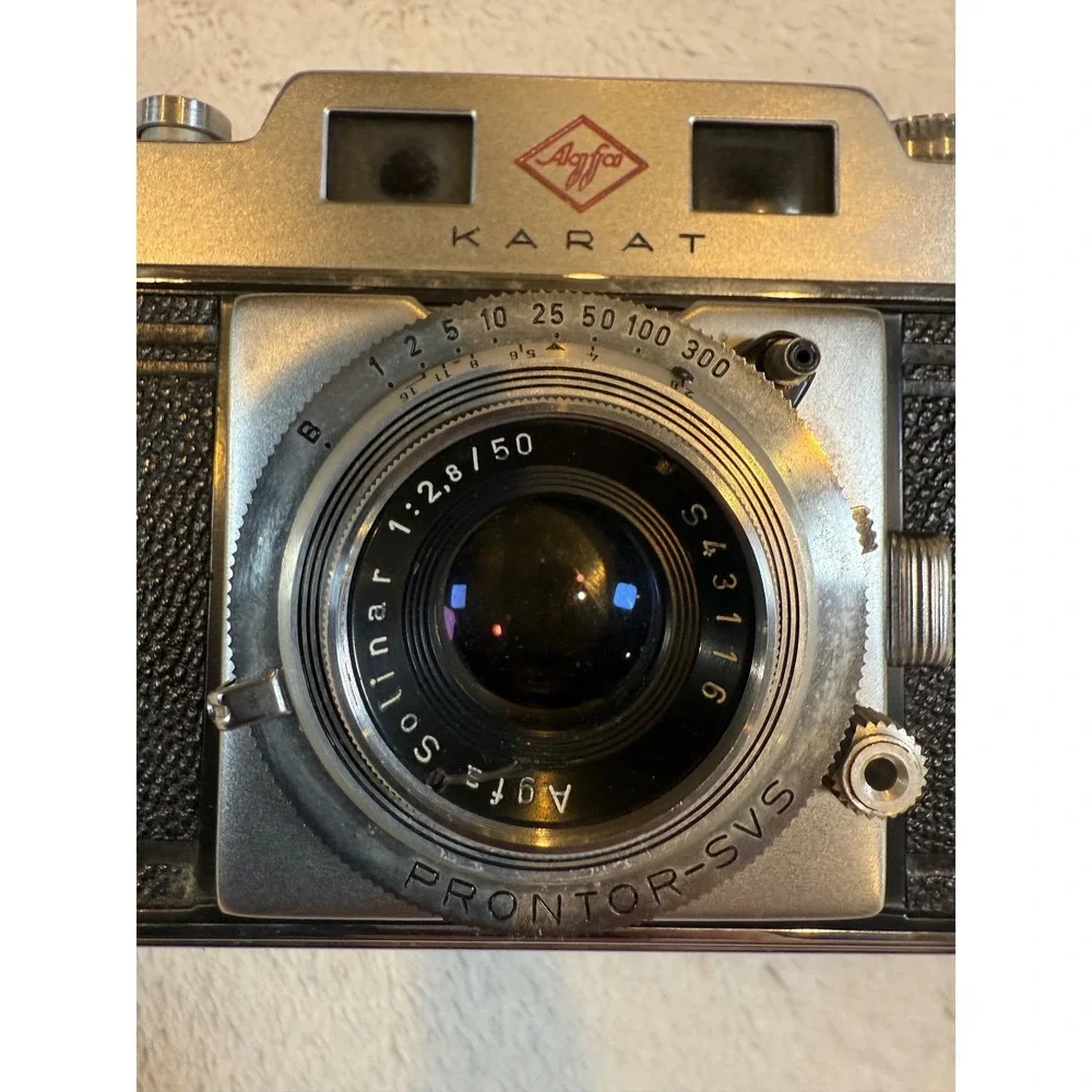 Vintage Agfa Karat 36 35mm Rangefinder Camera Solinar 50mm f2.8 Prontor-SVS Lens